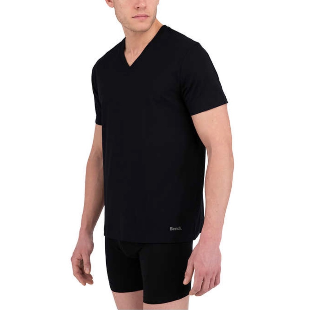 Bench Black Men's V-Neck T-Shirt